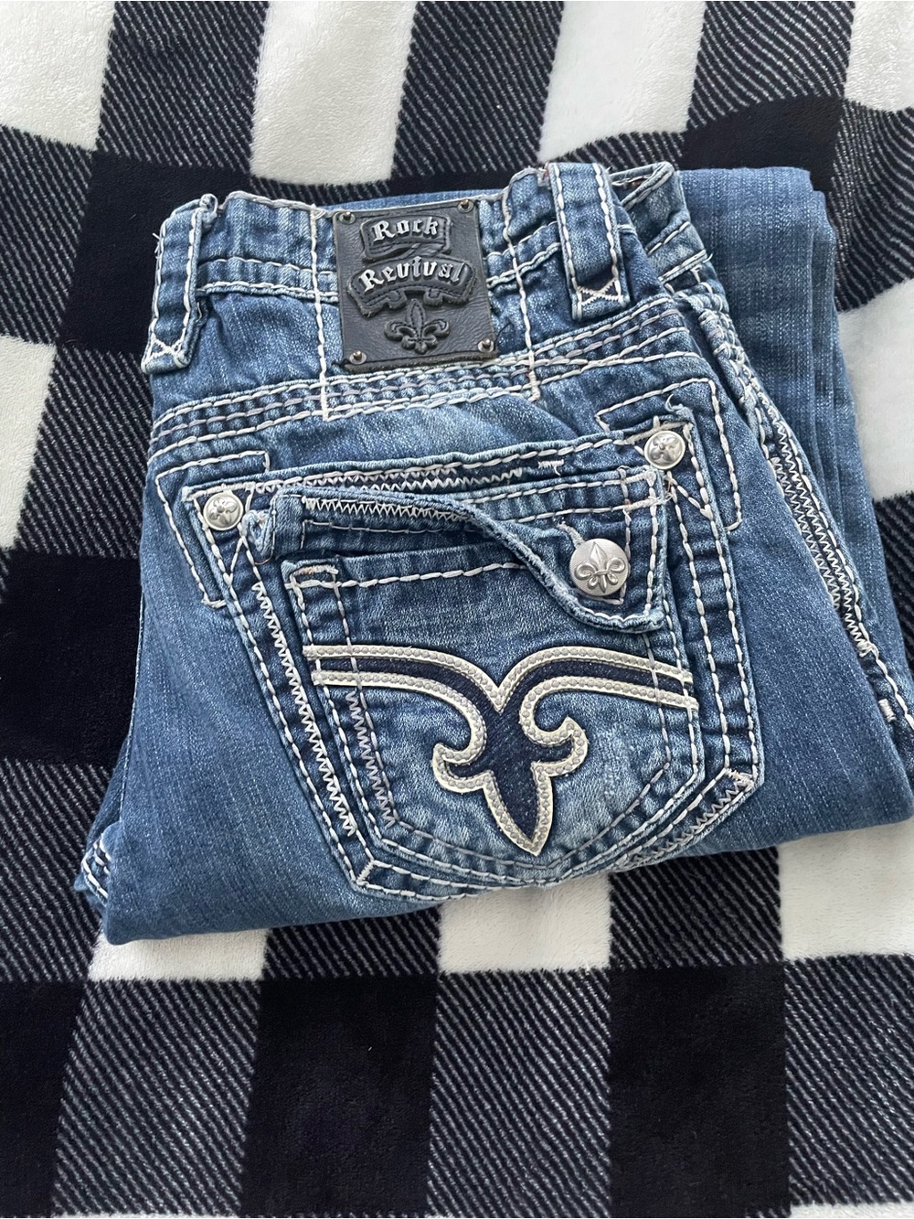 Men’s Rock Revival Jasper Bootcut Size 34 Discontinued Authentic Denim